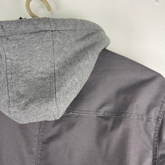 Dickies Water Repellent Duck Hooded Canvas Shirt Jacket Slate Grey Mens XL 46/48 - Picture 9 of 13